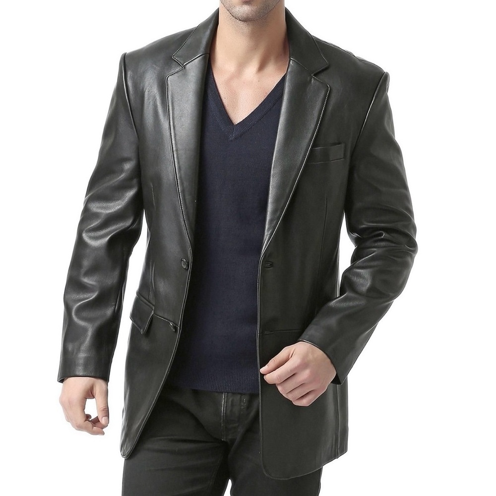 BGSD Men’s Leather Blazer